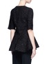 Back View - Click To Enlarge - STELLA MCCARTNEY - 'Penelope' flecked wool blend flare top