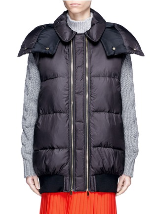 Main View - Click To Enlarge - STELLA MCCARTNEY - Hooded quilted puffer vest