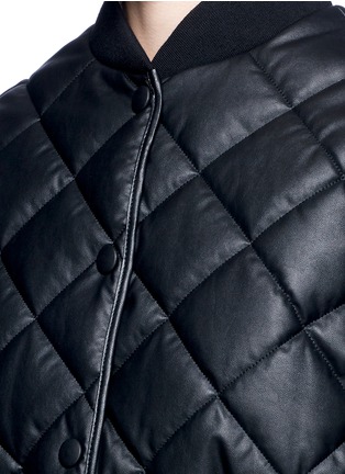 Detail View - Click To Enlarge - STELLA MCCARTNEY - Quilted faux leather cropped coat