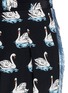 Detail View - Click To Enlarge - STELLA MCCARTNEY - Swan print fringe trim silk pants