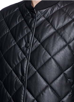 Detail View - Click To Enlarge - STELLA MCCARTNEY - Quilted faux leather coat