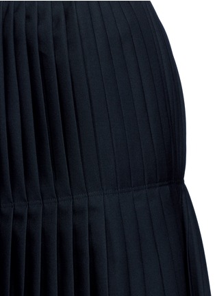 Detail View - Click To Enlarge - STELLA MCCARTNEY - Layered pleat wool twill maxi skirt