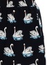 Detail View - Click To Enlarge - STELLA MCCARTNEY - Swan print fringe trim silk shorts