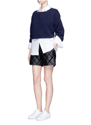 Figure View - Click To Enlarge - STELLA MCCARTNEY - 'Cesira' quilted faux leather shorts