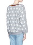 Back View - Click To Enlarge - STELLA MCCARTNEY - Fringe trim swan print cotton sweatshirt