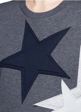 Detail View - Click To Enlarge - STELLA MCCARTNEY - Star patch embroidered bonded jersey sweatshirt