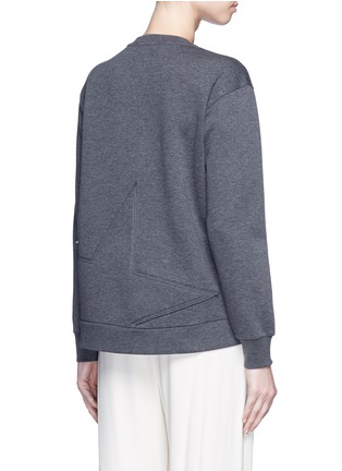 Back View - Click To Enlarge - STELLA MCCARTNEY - Star patch embroidered bonded jersey sweatshirt