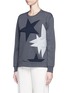Front View - Click To Enlarge - STELLA MCCARTNEY - Star patch embroidered bonded jersey sweatshirt