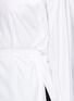 Detail View - Click To Enlarge - STELLA MCCARTNEY - Asymmetric button tie waist cotton shirt