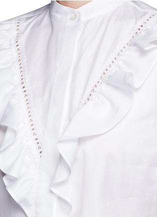 Detail View - Click To Enlarge - STELLA MCCARTNEY - Ruffle lace trim shirt dress