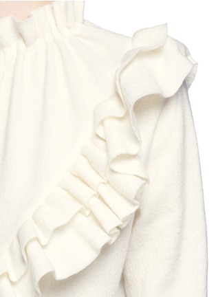 Detail View - Click To Enlarge - STELLA MCCARTNEY - Ruffle trim felted virgin wool sweater