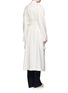 Back View - Click To Enlarge - STELLA MCCARTNEY - Fringed belted long wool coat