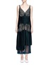 Main View - Click To Enlarge - STELLA MCCARTNEY - Floral lace sable satin dress