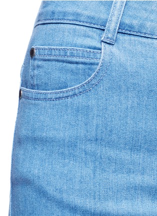 Detail View - Click To Enlarge - STELLA MCCARTNEY - Patchwork cuff cropped wide leg jeans
