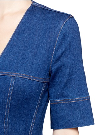 Detail View - Click To Enlarge - STELLA MCCARTNEY - 'Lucette' zip front flared denim dress