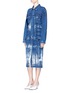 Figure View - Click To Enlarge - STELLA MCCARTNEY - Crisscross bungee tie dye denim dress