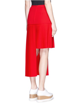 Back View - Click To Enlarge - STELLA MCCARTNEY - Asymmetric pleated high-low wool skirt