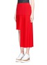 Front View - Click To Enlarge - STELLA MCCARTNEY - Asymmetric pleated high-low wool skirt