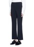 Front View - Click To Enlarge - HELMUT LANG - Elastic waist mock fly flare pants
