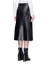 Back View - Click To Enlarge - HELMUT LANG - Lambskin leather wrap midi skirt