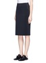 Front View - Click To Enlarge - HELMUT LANG - 'Scura' front slit neoprene pencil skirt