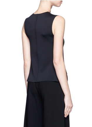 Back View - Click To Enlarge - HELMUT LANG - 'Scuba' cropped neoprene sleeveless top