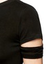 HELMUT LANG - Cutoff sleeve cotton-cashmere T-shirt