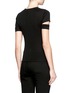 Back View - Click To Enlarge - HELMUT LANG - Cutoff sleeve cotton-cashmere T-shirt