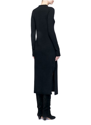 Back View - Click To Enlarge - HELMUT LANG - Seamless cashmere knit midi dress