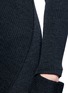 Detail View - Click To Enlarge - HELMUT LANG - Detached cuff virgin wool blend knit dress