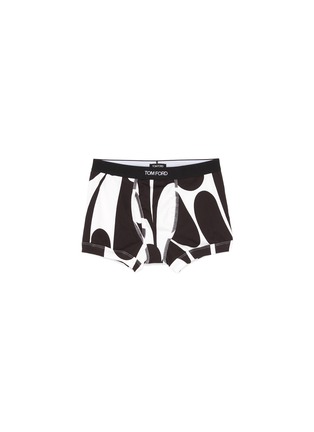 Main View - Click To Enlarge - TOM FORD - SWIRL PRINTED COTTON STRETCH JERSEY BOXER BRIEFS