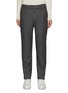 Main View - Click To Enlarge - PT TORINO - Elasticated Waist Micro Donegal Fleece Wool Blend Pants