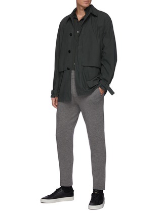 Figure View - Click To Enlarge - PT TORINO - Wool Cashmere Blend Sweatpants