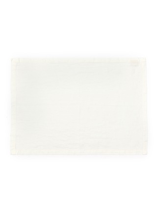 Main View - Click To Enlarge - ONCE MILANO - Linen Placemats Set of 2 – White