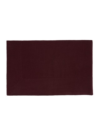 Main View - Click To Enlarge - ONCE MILANO - Medium Linen Tablecloth with Large Border – Wine