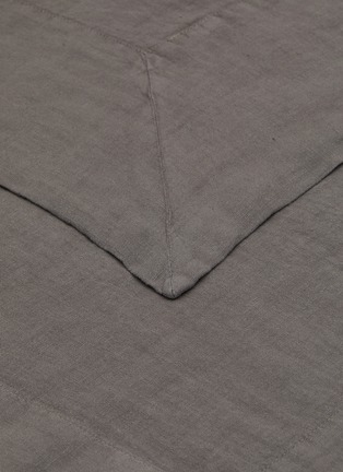Detail View - Click To Enlarge - ONCE MILANO - Medium Linen Tablecloth with Large Border – Charcoal