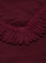Detail View - Click To Enlarge - ONCE MILANO - Long Fringe Linen Napkin – Wine