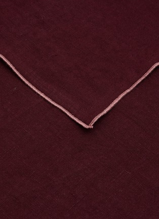 Detail View - Click To Enlarge - ONCE MILANO - Rolled Hem Linen Napkin – Wine