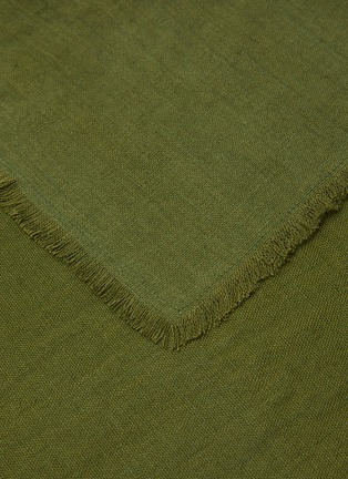 Detail View - Click To Enlarge - ONCE MILANO - Fringing Linen Napkin – Green