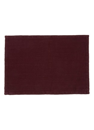Main View - Click To Enlarge - ONCE MILANO - Linen Placemats Set of 2 – Wine