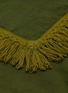 Detail View - Click To Enlarge - ONCE MILANO - Long Fringe Linen Napkin – Green