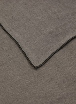 Detail View - Click To Enlarge - ONCE MILANO - Rolled Hem Linen Napkin – Charcoal