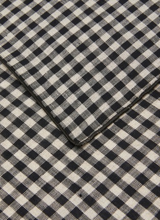 Detail View - Click To Enlarge - ONCE MILANO - Rolled Hem Linen Napkin – Check