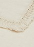 Detail View - Click To Enlarge - ONCE MILANO - Short Fringe Linen Napkin – Cream