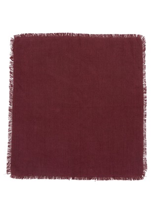 Main View - Click To Enlarge - ONCE MILANO - Fringing Linen Napkin – Wine