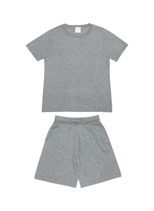 Main View - Click To Enlarge - JOVENS - Medium Cashmere Short Sleeved Crewneck Sweater — Mid Grey