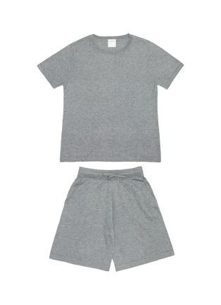 Main View - Click To Enlarge - JOVENS - Large Cashmere Short Sleeved Crewneck Sweater — Mid Grey