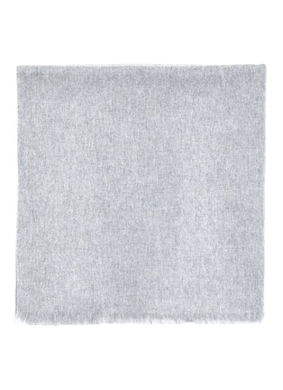 Detail View - Click To Enlarge - JOVENS - Fringed Cashmere Shawl — Grey