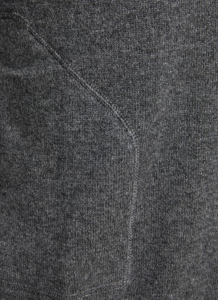 Detail View - Click To Enlarge - JOVENS - Large Cashmere Long Sleeved Round Neck Sweater — Charcoal