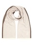 JOVENS - Contrasting Trimmed Cashmere Shawl — Oatmeal